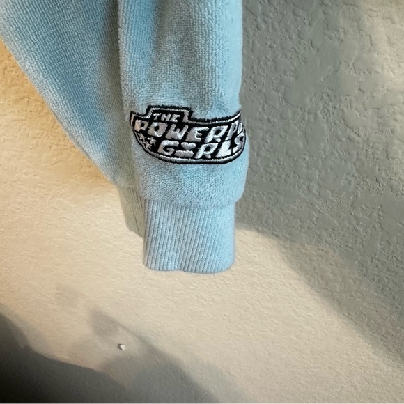 Dolls Kill X Powerpuff Girls Hoodie Zip Up Hooded Velour Sweatshirt Bubbles - Picture 10 of 10